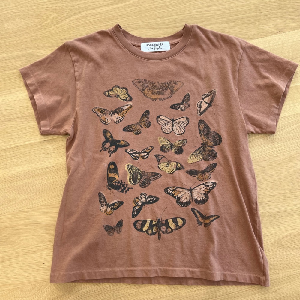 Free People butterfly tee